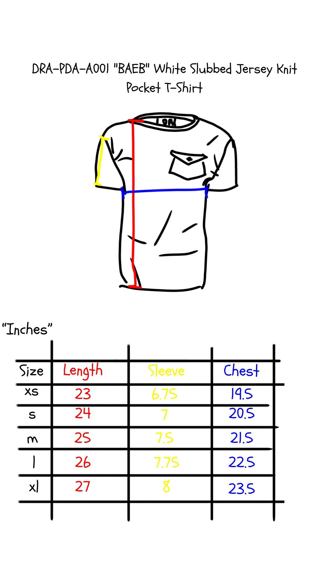 DRA-PDA-A001 "BAEB" Baby Pocket T-Shirt