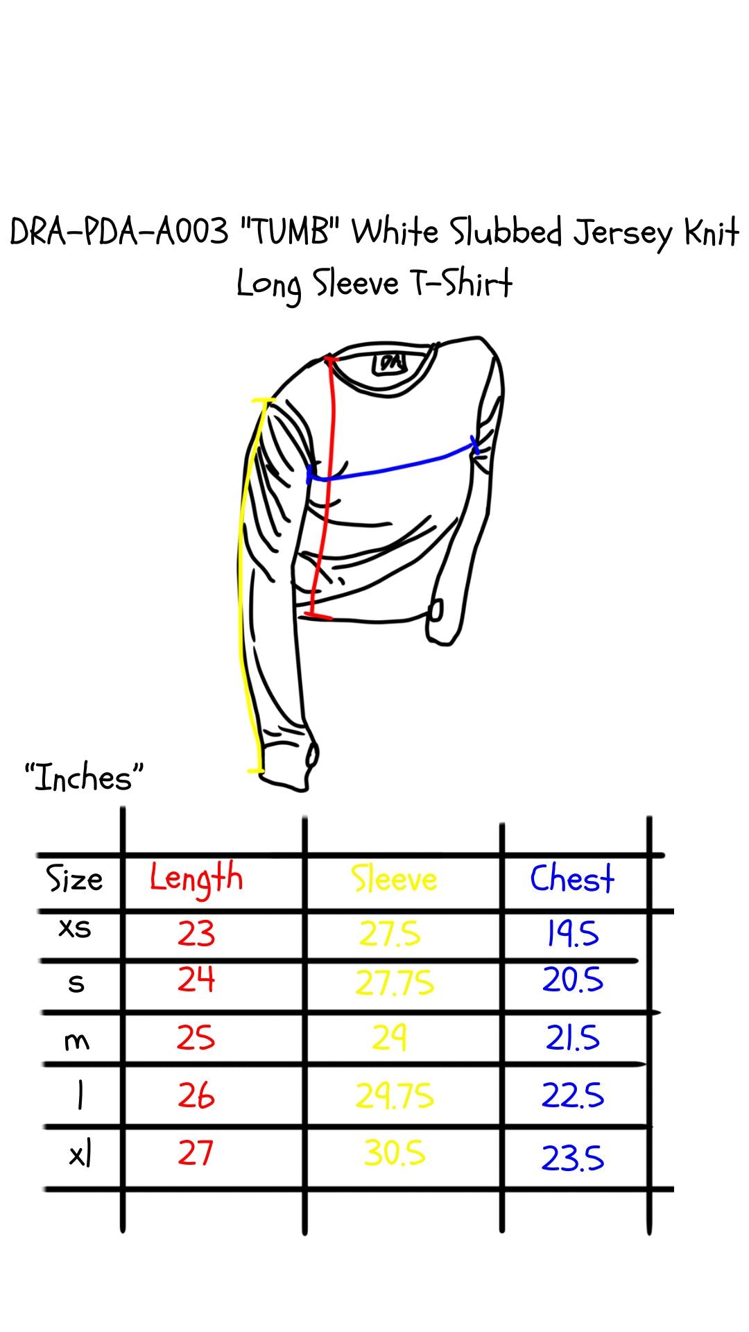 DRA-PDA-A003 "TUMB" Long Sleeve T-Shirt