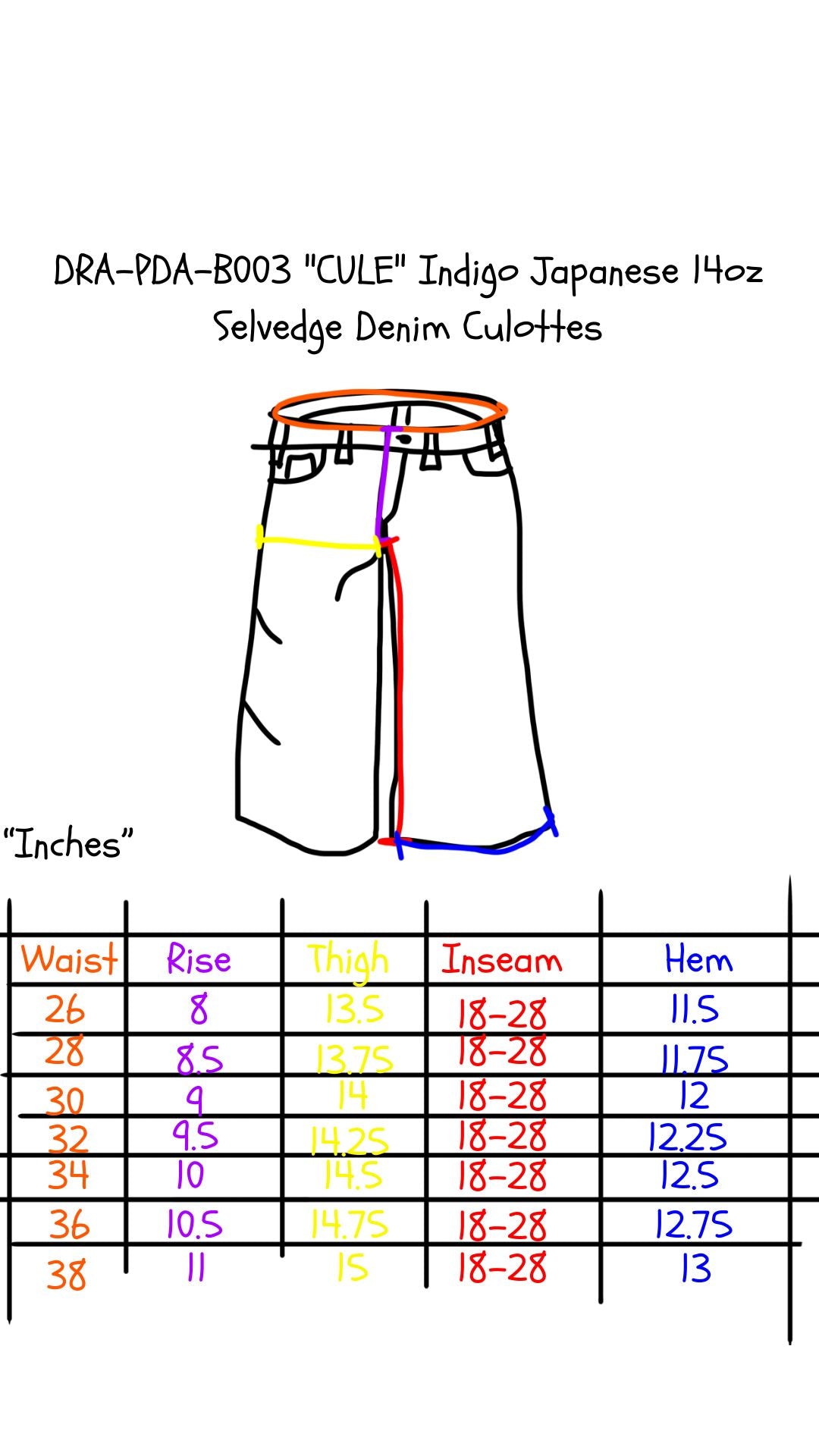 DRA-PDA-B003 "CULE" Culottes