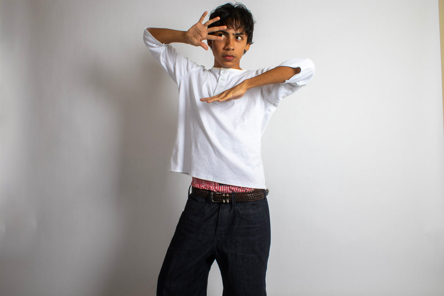 DRA-PDA-A002 "HENY" Henley Mid Sleeve T-Shirt