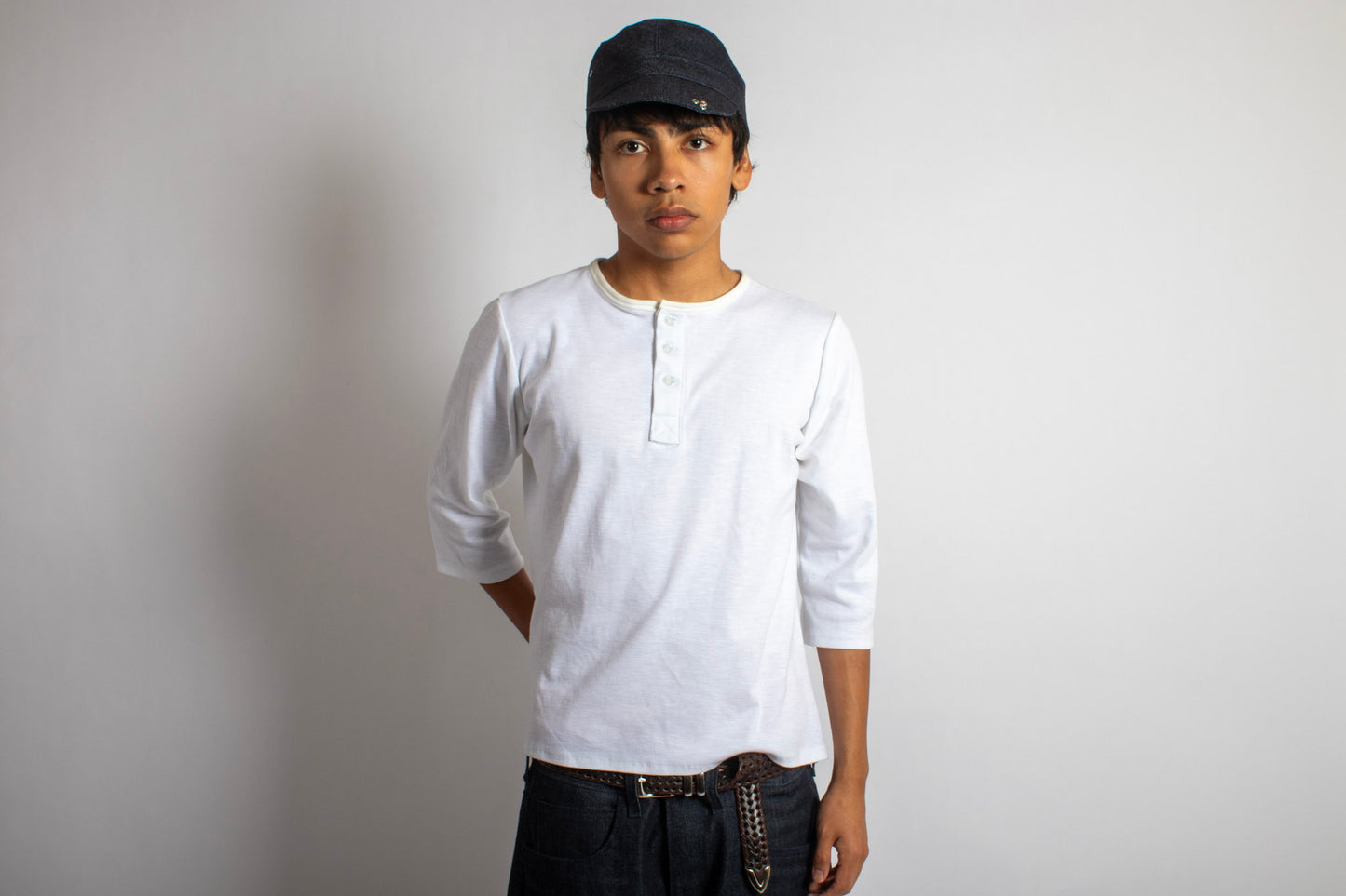 DRA-PDA-A002 "HENY" Henley Mid Sleeve T-Shirt
