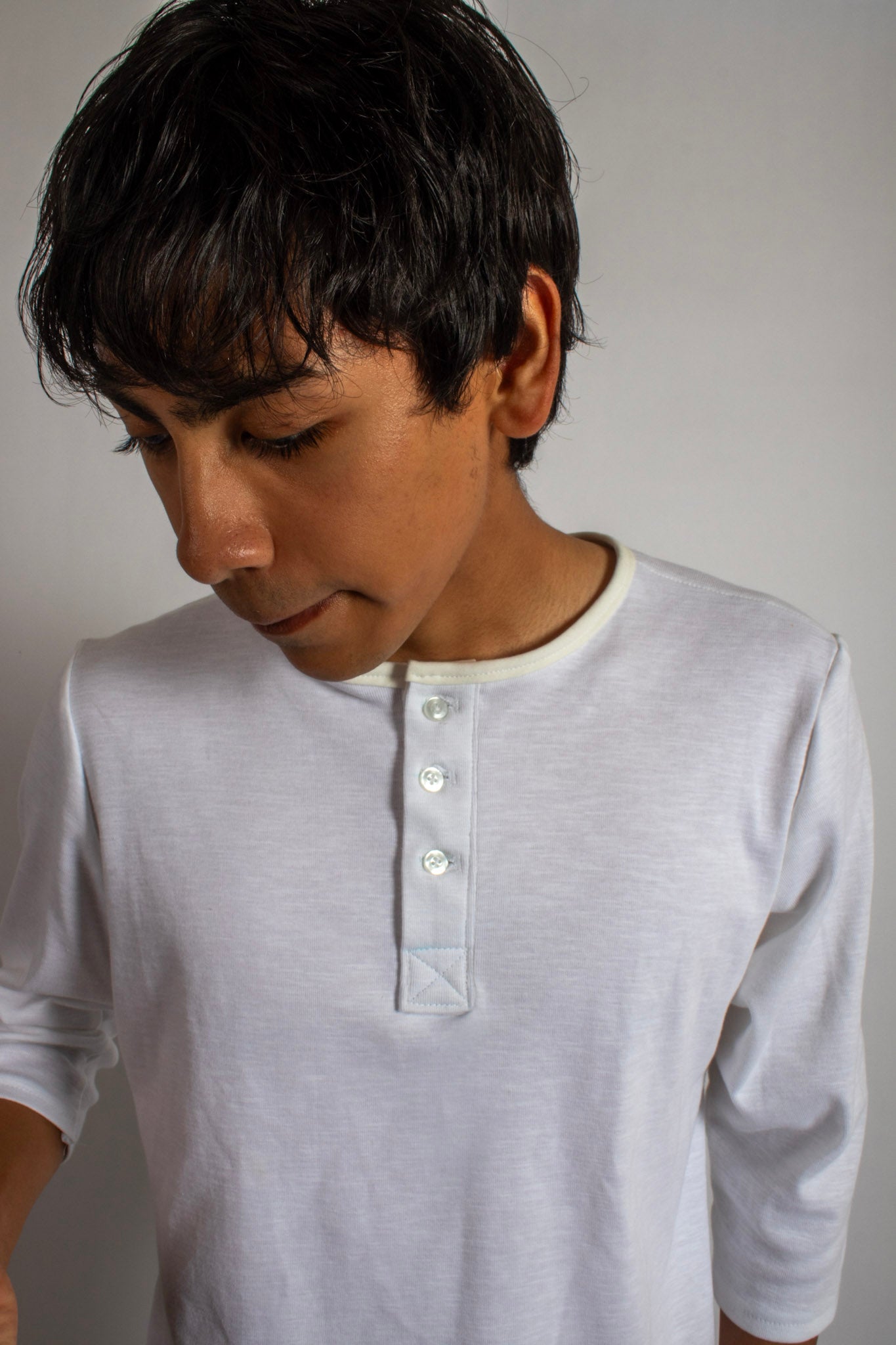 DRA-PDA-A002 "HENY" Henley Mid Sleeve T-Shirt