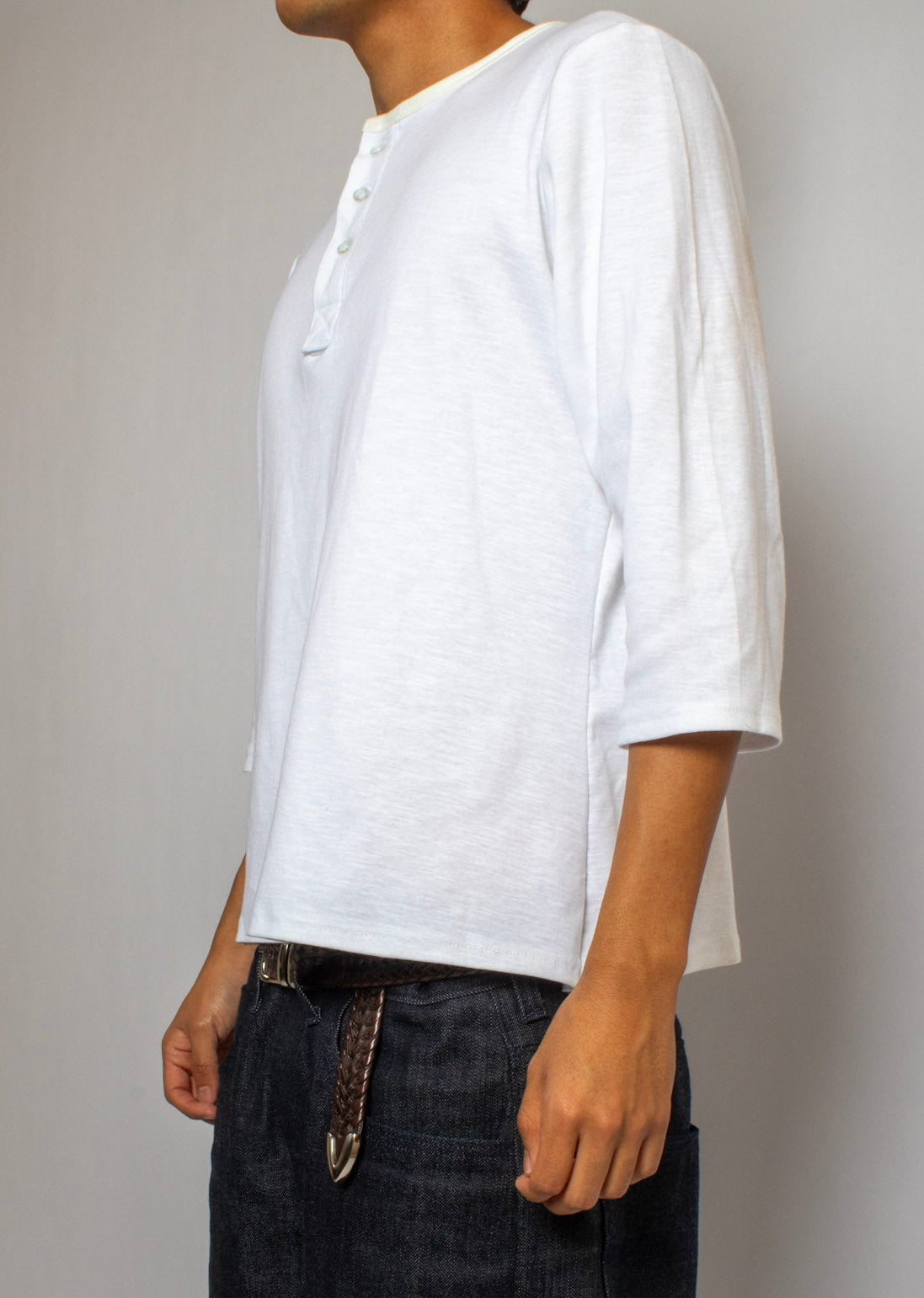 DRA-PDA-A002 "HENY" Henley Mid Sleeve T-Shirt